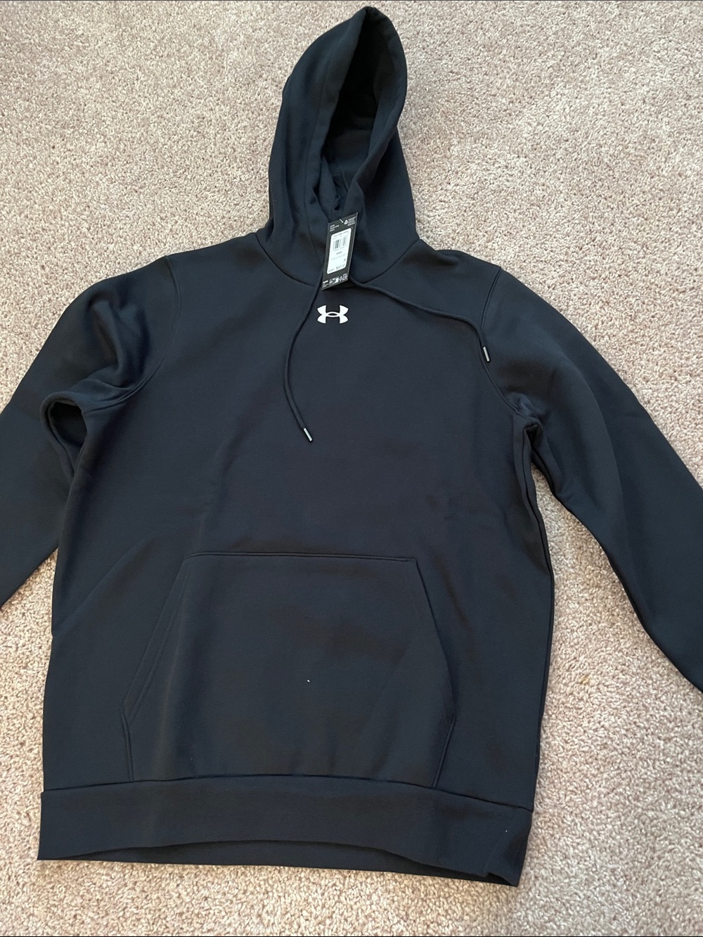 Under Armour Men's Black Crewneck Hoodie with Logo